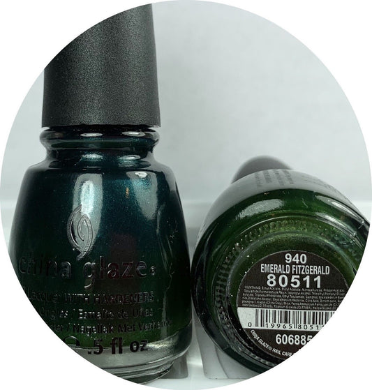 China Glaze Nail Lacquer Emerald Fitzgerald 0.5oz #80511