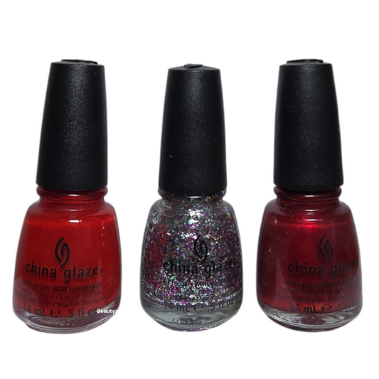 China Glaze Puttin' on the Glitz 3 bottles