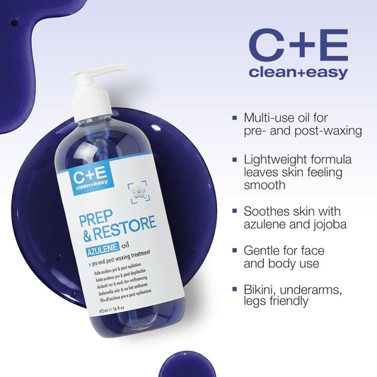 Clean + Easy Prep & Restore Azulene Oil 16oz #44521