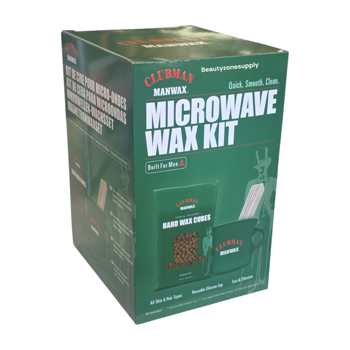 Clubman Manwax Microwave Wax Kit #39973