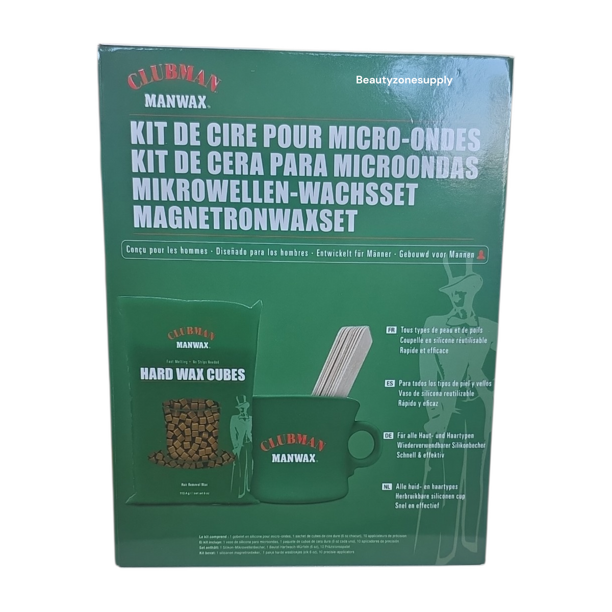 Clubman Manwax Microwave Wax Kit #39973