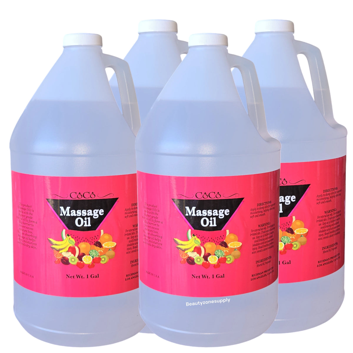 Coco Massage Oil Unscented Case 4 Gallon