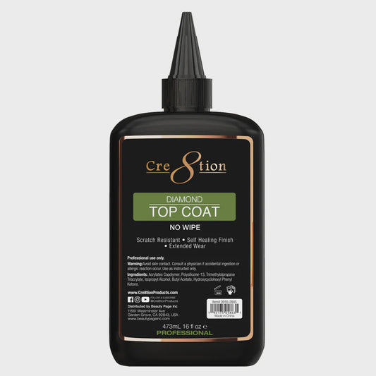 Cre8tion Gel Diamond Top Coat No wipe Refill 16 oz