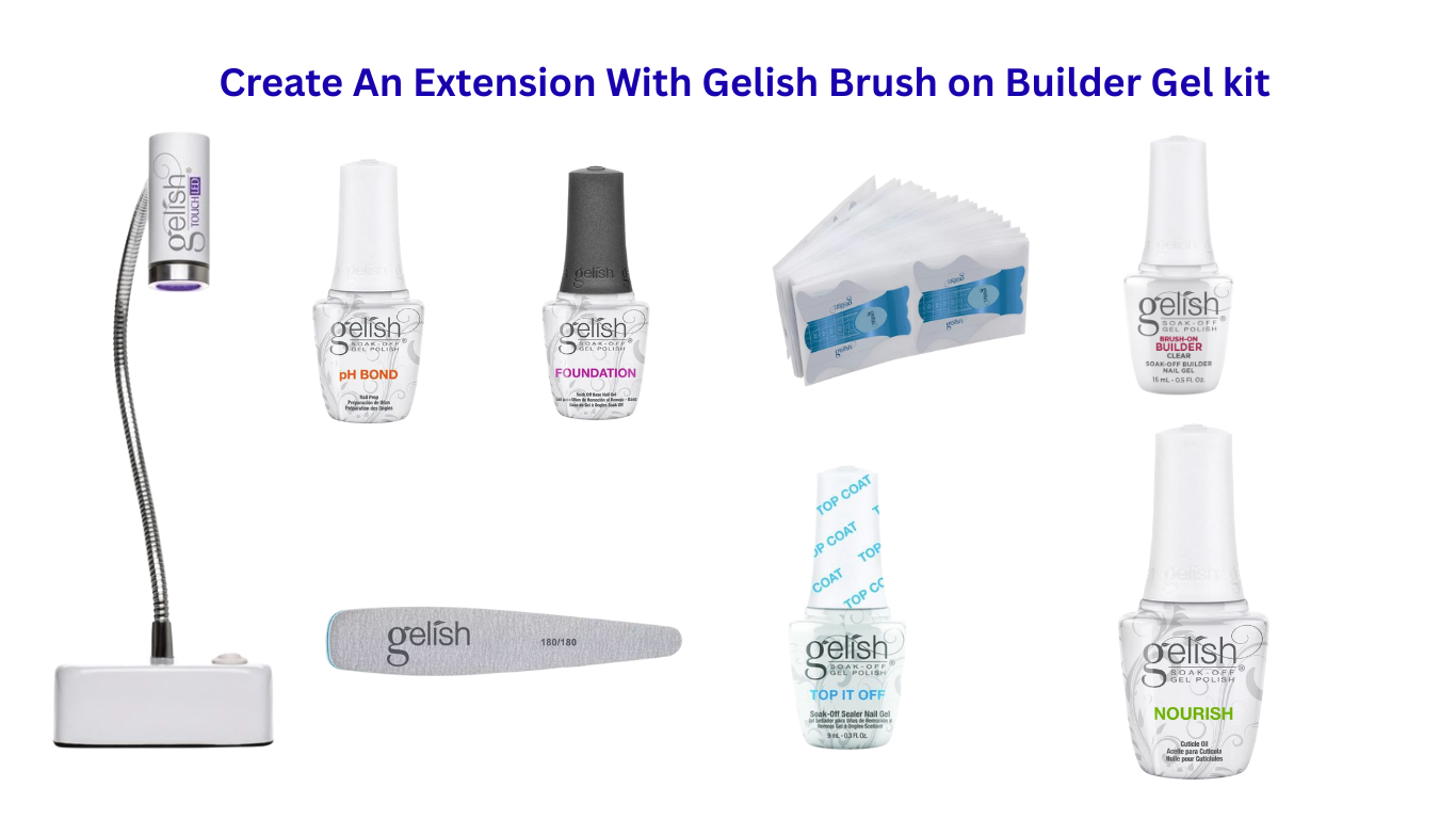 Create An Extension With Gelish Brush on Builder Gel kit