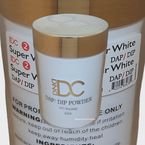 DC DND Dap Dip Powder Acrylic #002 Super White 16 oz