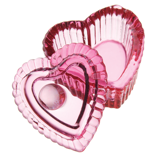 DL Pro Heart Dappen Dish, Glass - Hot Pink #DL-C626