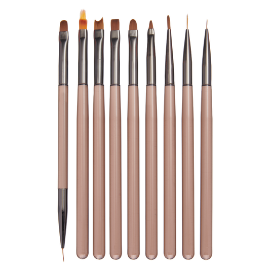 DL Pro Nail Art Brush Set - 9 pc. Item#DL-C579
