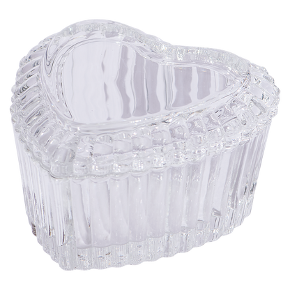 DL Pro Heart-shaped Glass Jar with Lid #DL-C442