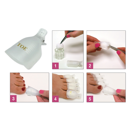 DL Pro Reusable clips Soak-off Clips Toes 10/pk. #DL-C460