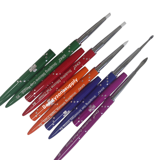 DND 4D Silicone Nail Brush Set – 5 Pieces
