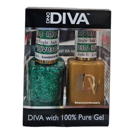 DND Diva Duo Gel & Lacquer 030 Jade Jingle