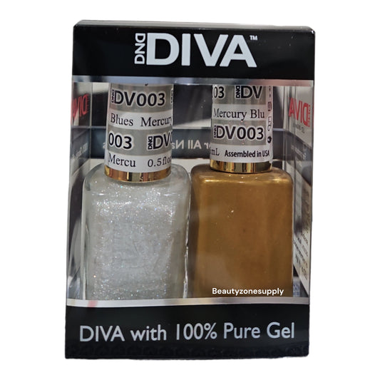 DND Diva Duo Gel & Lacquer 003 Mercury Blues