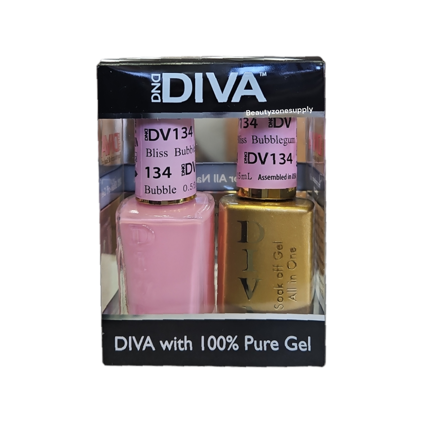DND Diva Duo Gel & Lacquer 134 Bubblegum Bliss