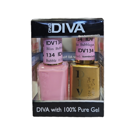 DND Diva Duo Gel & Lacquer 134 Bubblegum Bliss