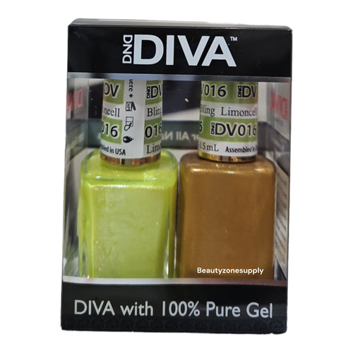 DND Diva Duo Gel & Lacquer 016 Limoncello Bling
