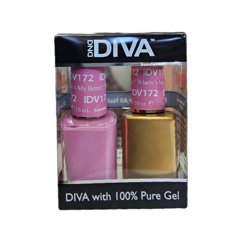 DND Diva Duo Gel & Lacquer 172 Where's My Beret?