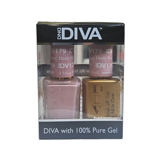 DND Diva Duo Gel & Lacquer 179 Dusty Mauve