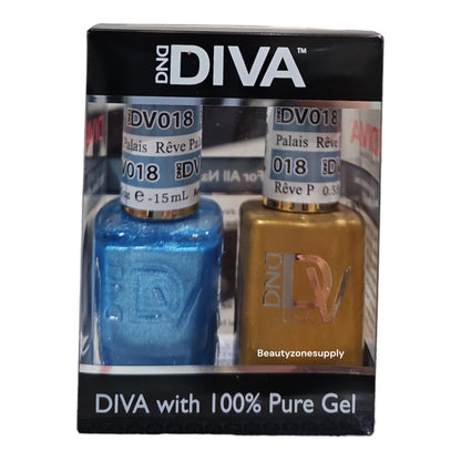 DND Diva Duo Gel & Lacquer 018 Reve Palais