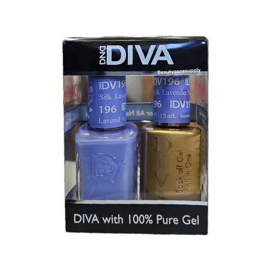 DND Diva Duo Gel & Lacquer 196 Lavender Silk