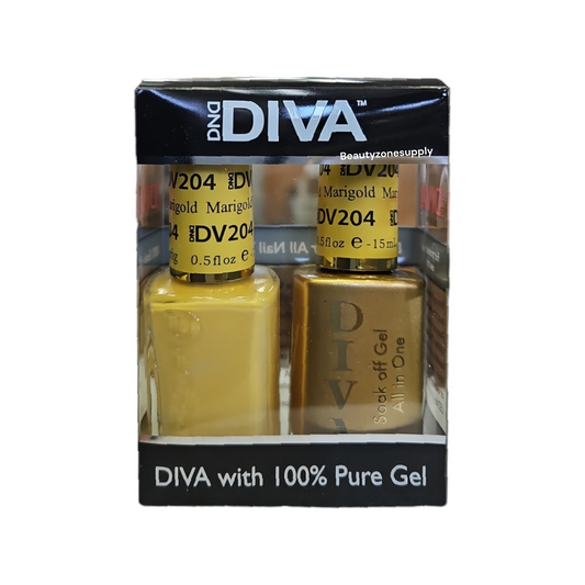 DND Diva Duo Gel & Lacquer 204 Marigold