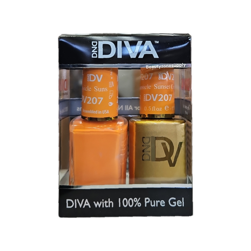 DND Diva Duo Gel & Lacquer 207 Sunset Creamsicle
