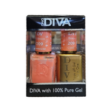 Load image into Gallery viewer, DND Diva Duo Gel &amp; Lacquer 209 Coral Breeze