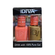 Load image into Gallery viewer, DND Diva Duo Gel &amp; Lacquer 210 Sunkissed Coral