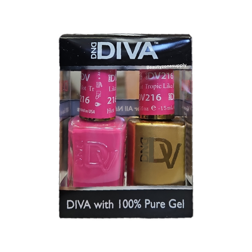 DND Diva Duo Gel & Lacquer 216 Tropic Like It's Hot