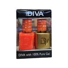 Load image into Gallery viewer, DND Diva Duo Gel &amp; Lacquer 217 Fire Breather