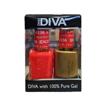 Load image into Gallery viewer, DND Diva Duo Gel &amp; Lacquer 236 Heart Eyes 4 U