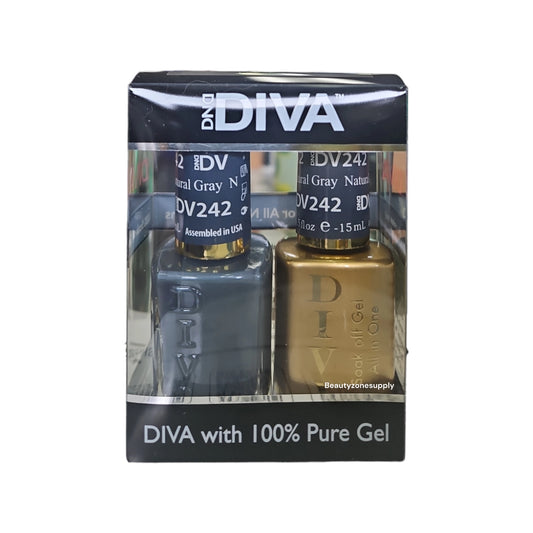 DND Diva Duo Gel & Lacquer 242 Nautical Gray