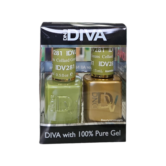 DND Diva Duo Gel & Lacquer 281 Collard Greens