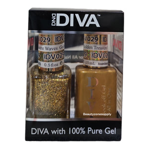 DND Diva Duo Gel & Lacquer 029 Golden Treasure Waves