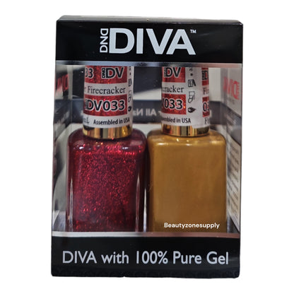 DND Diva Duo Gel & Lacquer 033 Firecracker