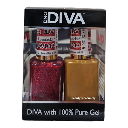 DND Diva Duo Gel & Lacquer 033 Firecracker
