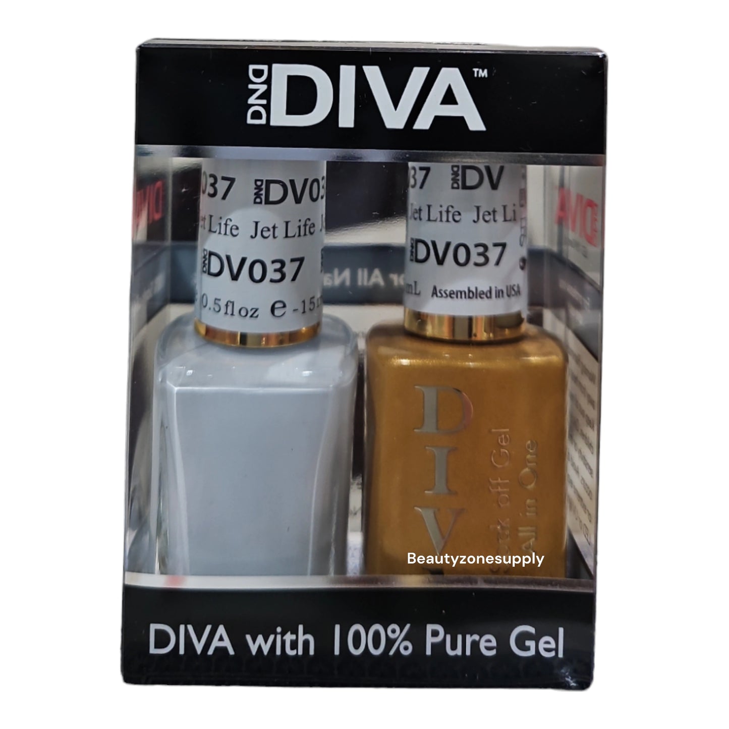DND Diva Duo Gel & Lacquer 037 Jet life