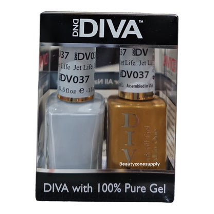 DND Diva Duo Gel & Lacquer 037 Jet life