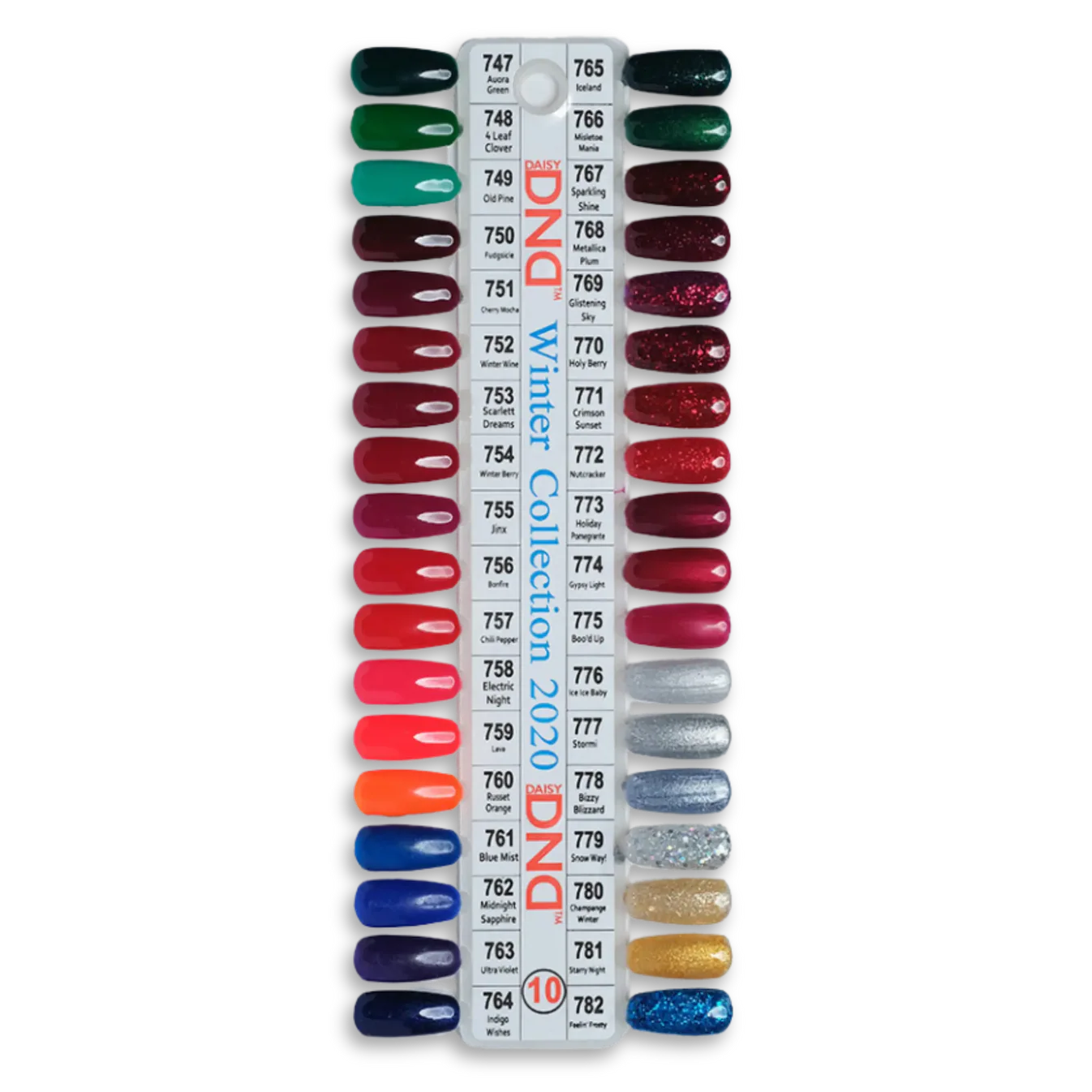 DND Gel Board Set 36 bottle with Swatches #10
