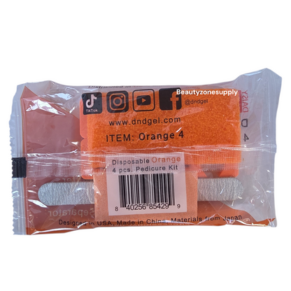 DND Pedicure Kit Orange 200 Kits/Box