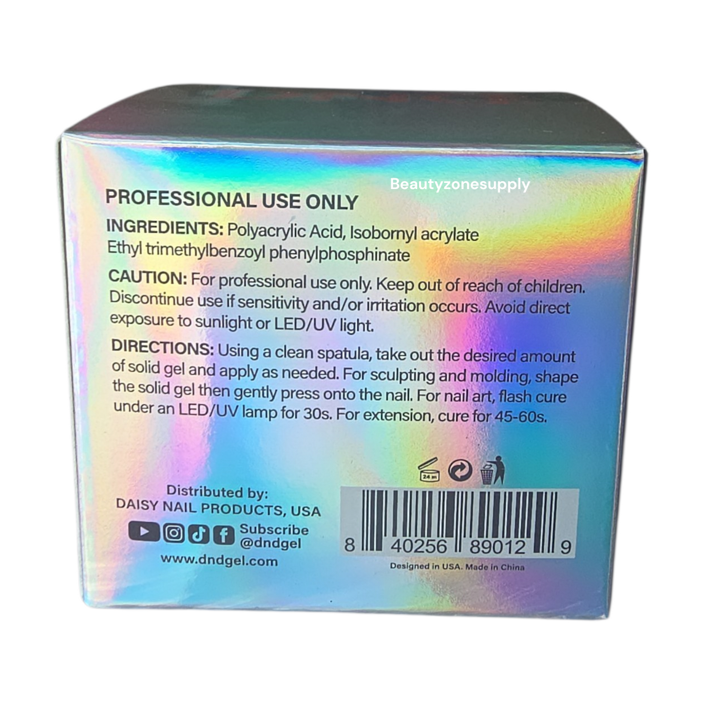 DND Soft Gel Tips E Glue Jar 2.2 fl oz #2 HEMA & TPO Free!
