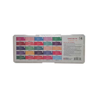 DND Soft Gel Tips Full Clear Tip Almond Medium 1000 tips #18