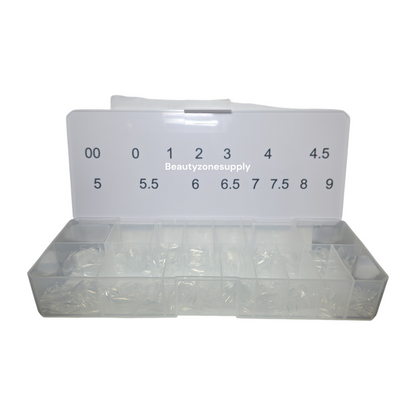 DND Soft Gel Tips Full Clear Tip Coffin X-Short 1000 tips #01