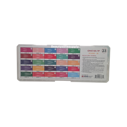 DND Soft Gel Tips Full Clear Tip Round Medium 1000 tips #23