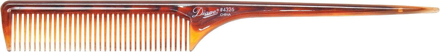 Diane tortoise rat tail comb, D4326, 9.25