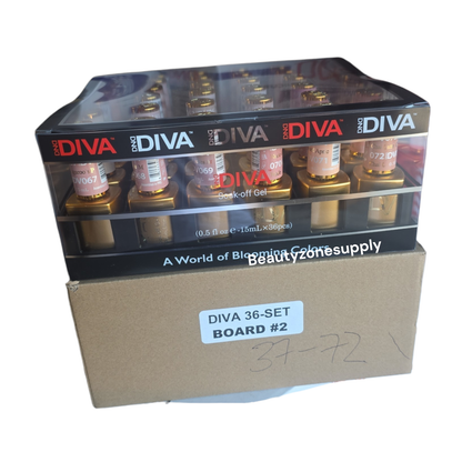 Diva Gel Board Set 36 bottle with Swatches #2