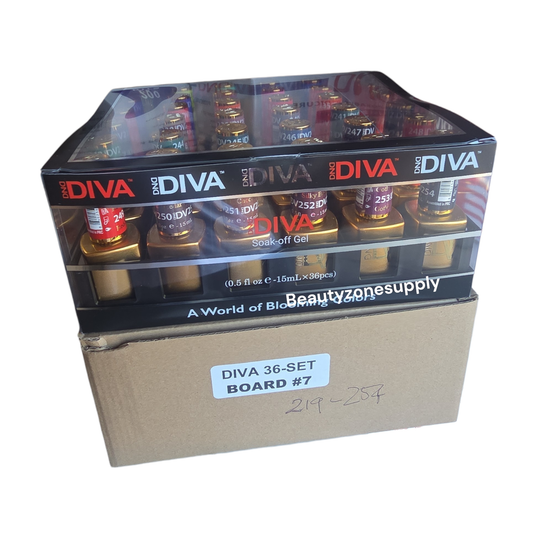 Diva Gel Board Set 36 bottle with Swatches #7