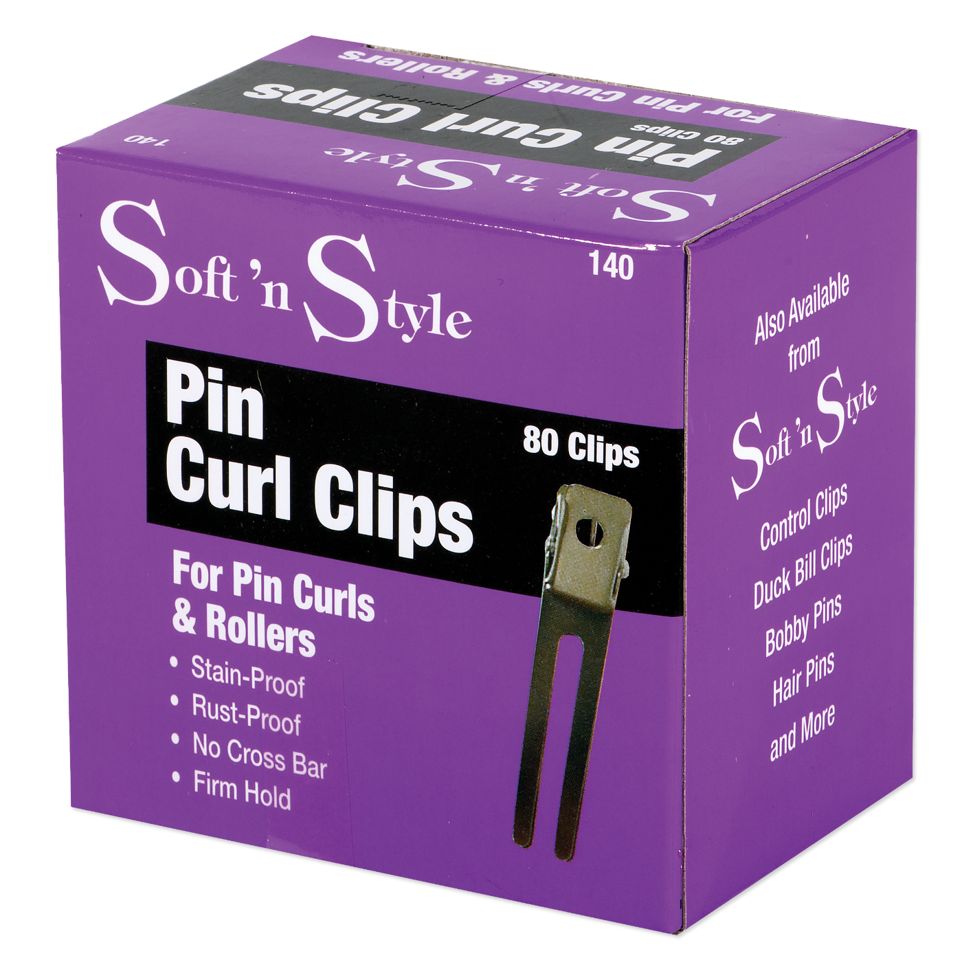 Soft 'n Style Pin Curl Clip 80 Clips