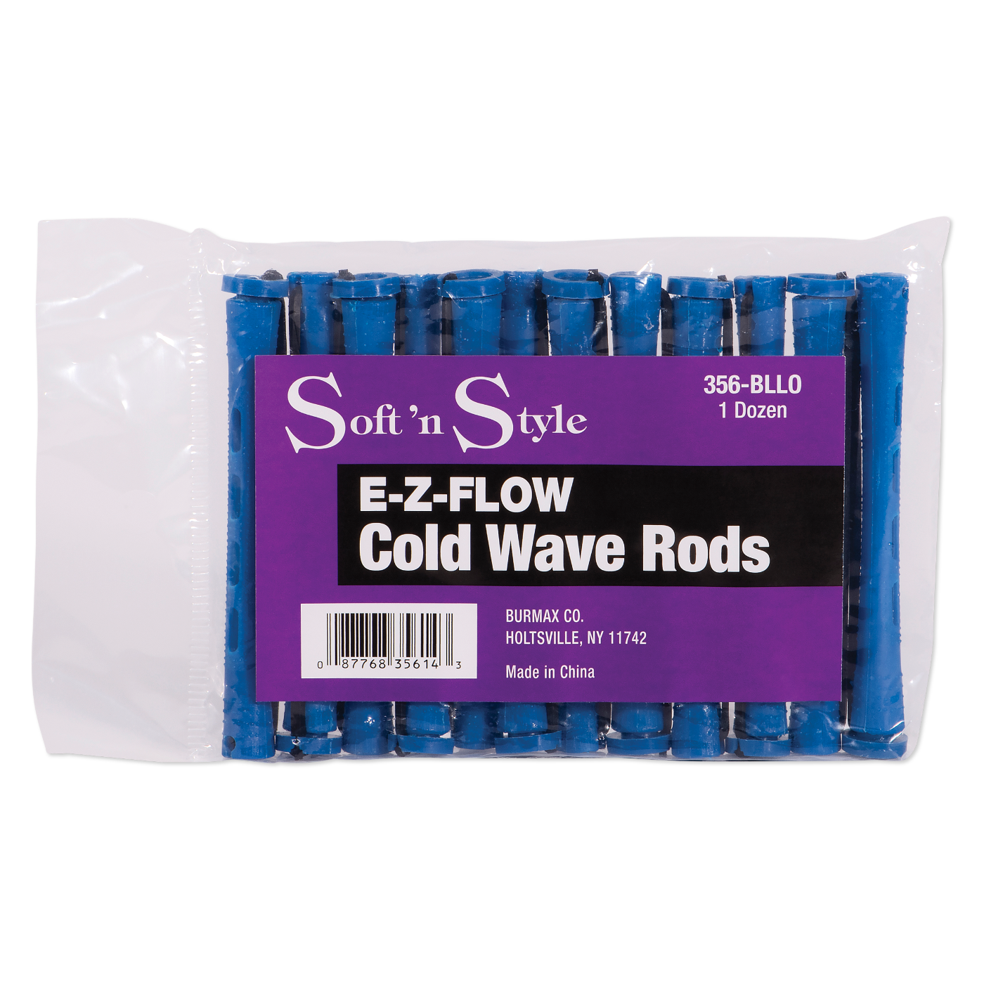 E-Z-Flow Cold Wave Rods Long Blue, pack of 12 #356-BLLO