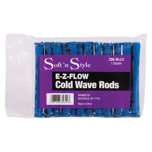 E-Z-Flow Cold Wave Rods Long Blue, pack of 12 #356-BLLO