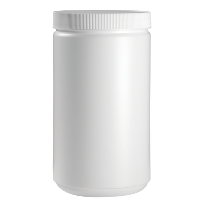 Empty White Jar with Lid 945 mL #FSC649